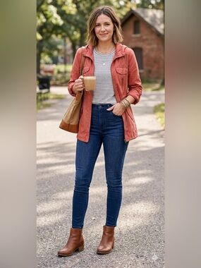 Ruff Hewn Dusty Coral Cotton Jacket